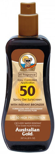 spf 50 spray gel con bronzer