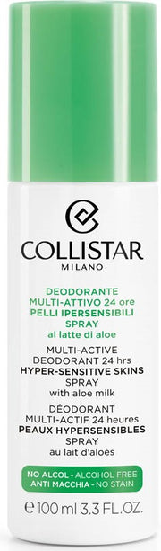 deodorante multi-attivo pelli ipersensibili 24 ore spray al latte di aloe