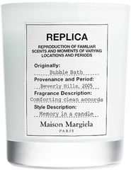 replica bubble bath candle