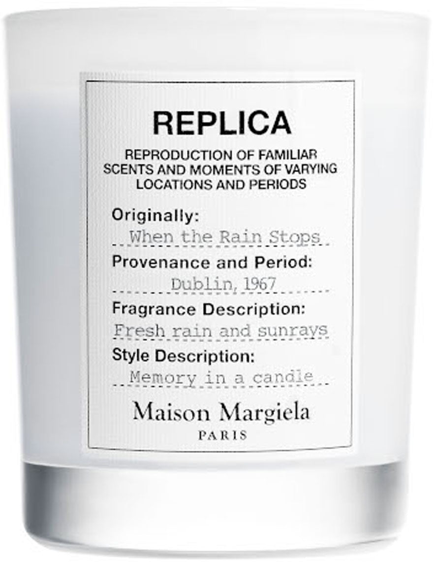 replica when the rain stops candle