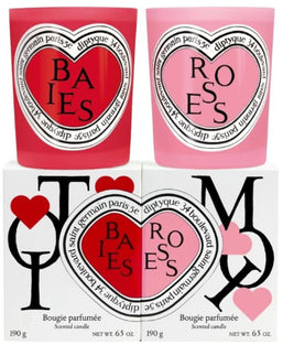 duo candele san valentino baies e roses