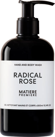 Mano de rosa radical y gel de baño corporal