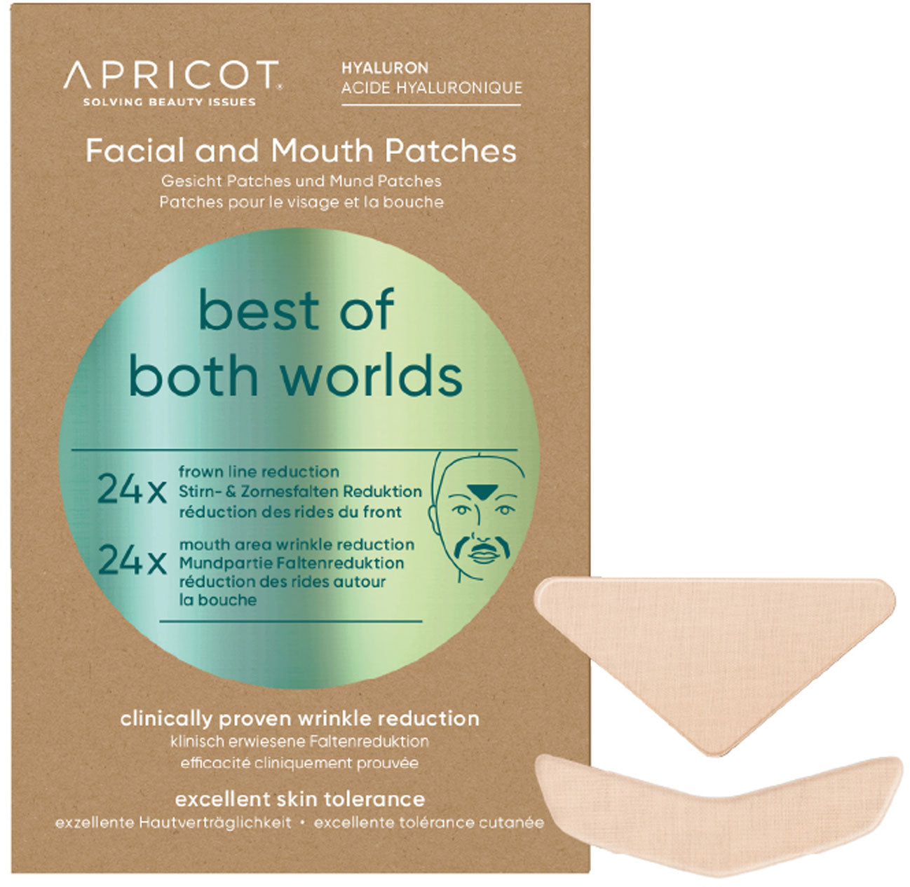 mini pack de patchs pour le visage et la bouche à l'hyaluron « le meilleur des deux mondes »
