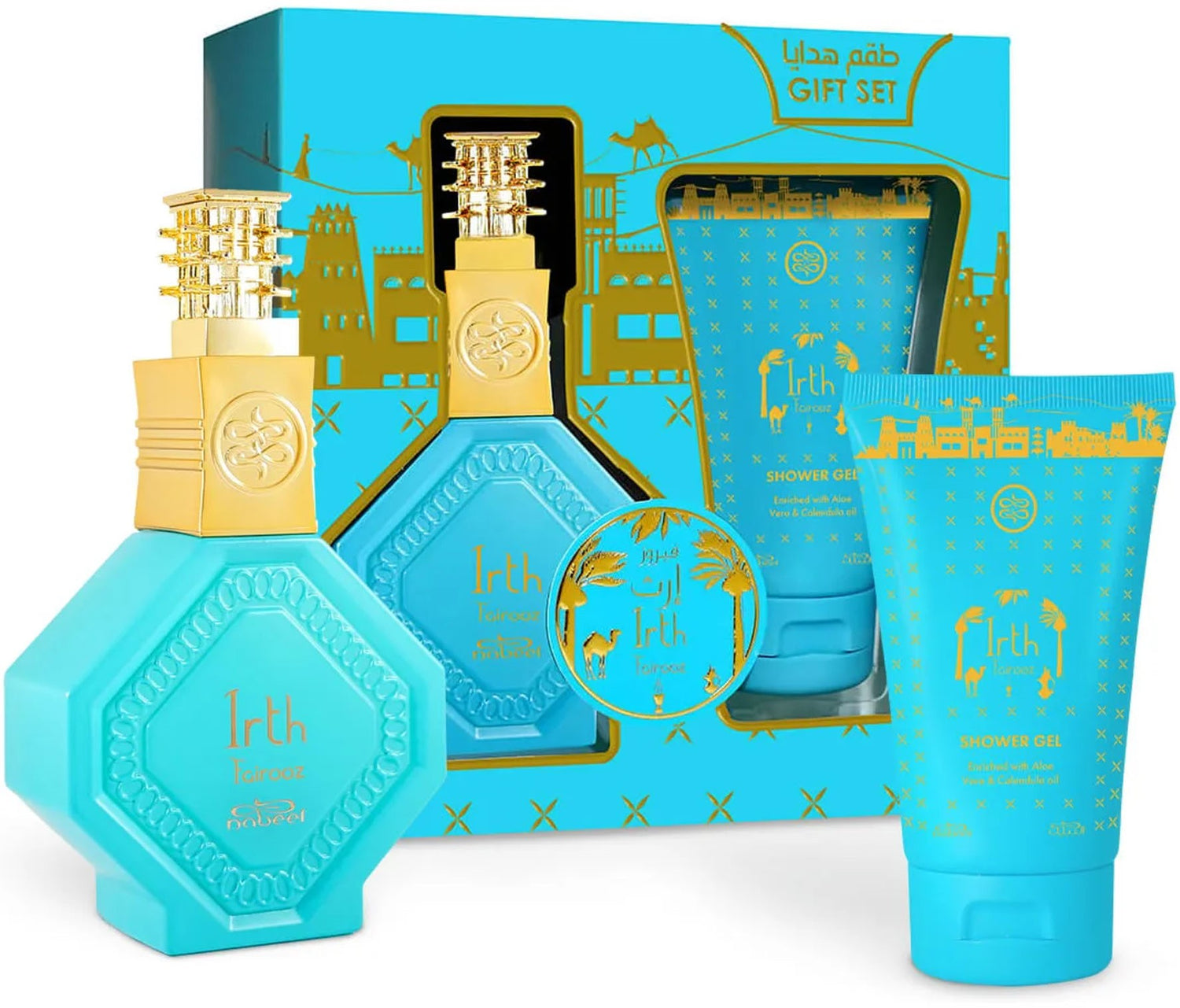 irth fairooz spray + shower gel gift set