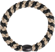 Black-beige glitter stripe