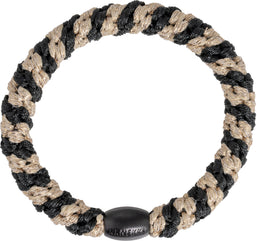 Black-beige glitter stripe