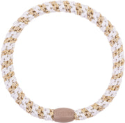 Slim White-Beige Glitter Stripe
