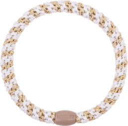 Slim White-Beige Glitter Stripe