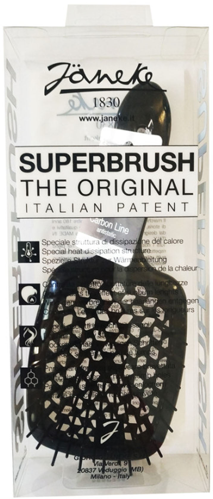 spazzola superbrush in carbonio