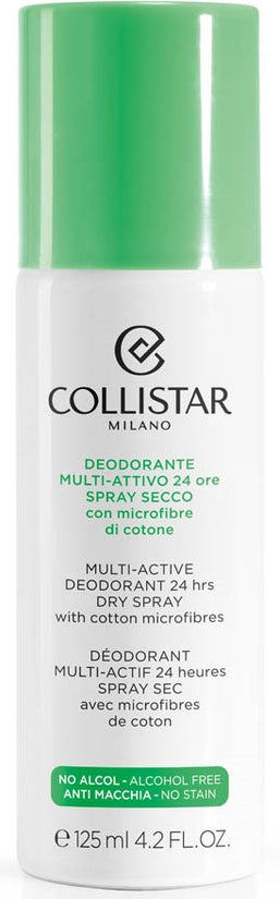 deodorante multi-attivo spray secco 24 ore con microfibre di cotone
