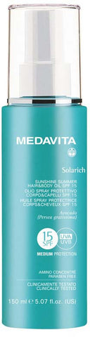 sunshine summer hair&body oil spf 15