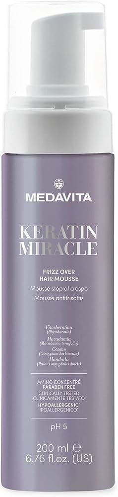 Keratin Miracle Frizz Over Hair Mousse Mousse per Asciugatura Stop al Crespo