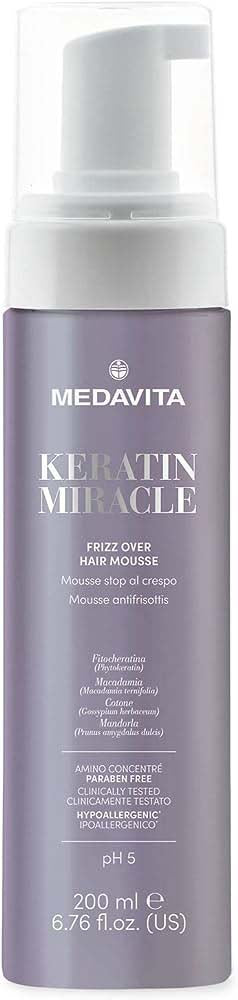 keratin miracle frizz over hair mousse