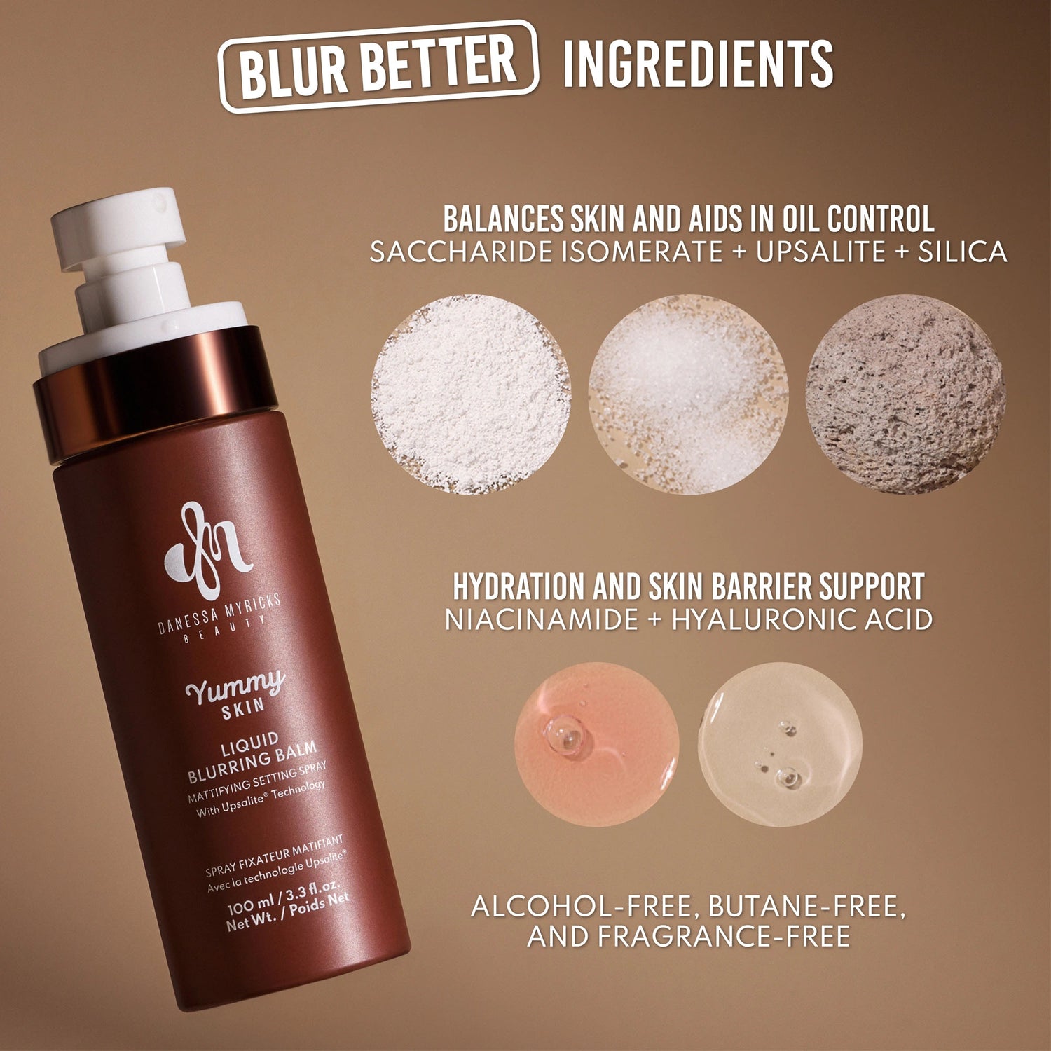 yummy skin liquid blurring balm setting spray