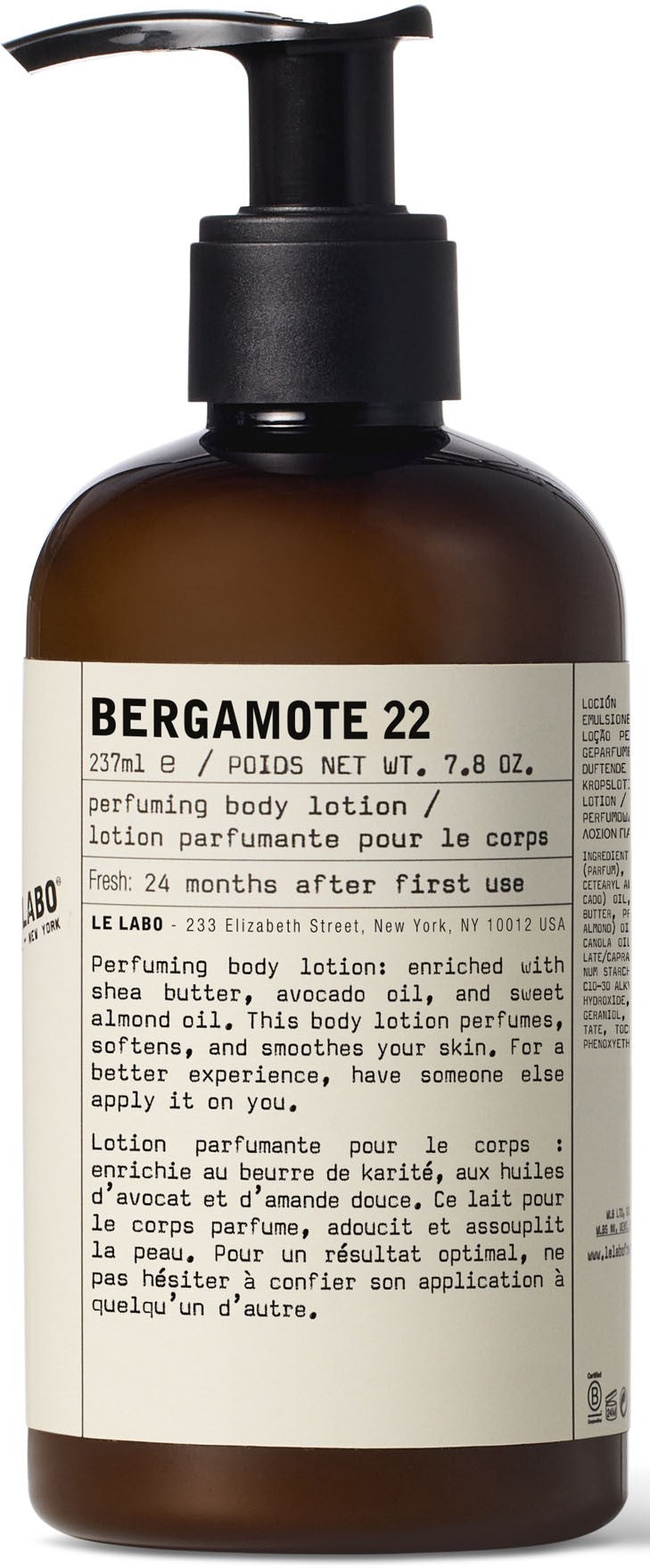 bergamote 22 body lotion