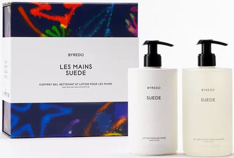 hand wash & lotion les mains suede set