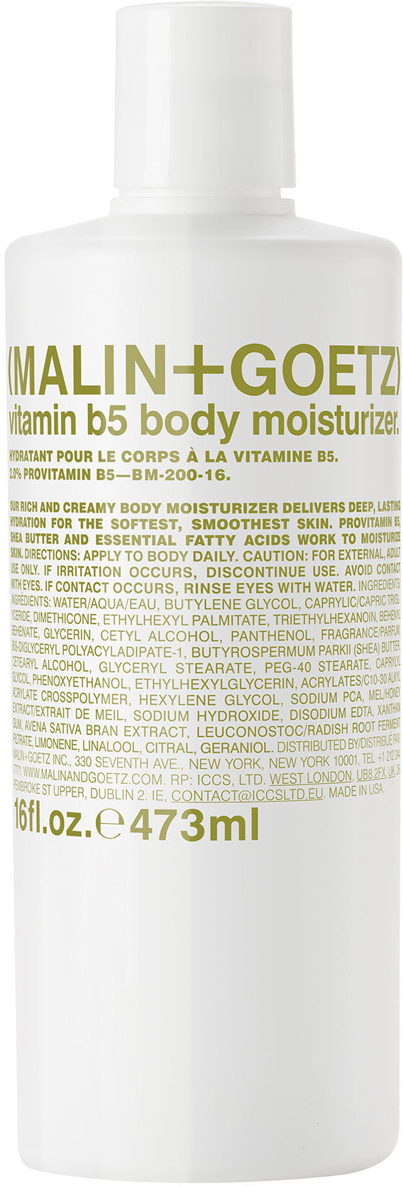 hydratant pour le corps à la vitamine B5