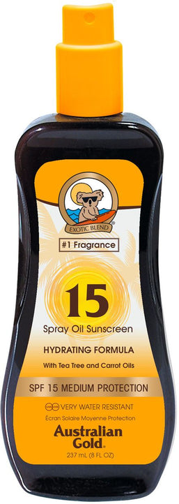 spf 15 spray oil con carrot 
