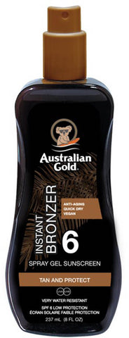 spf 6 spray gel con bronzer