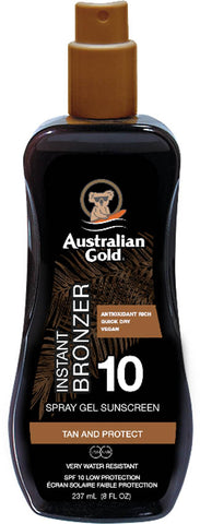 spf 10 spray gel con bronzer